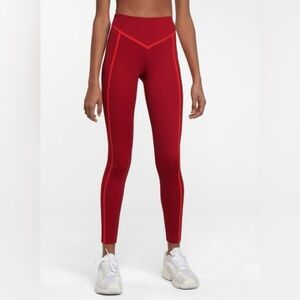 E. Leoty Corset high rise leggings color Merlot size Small